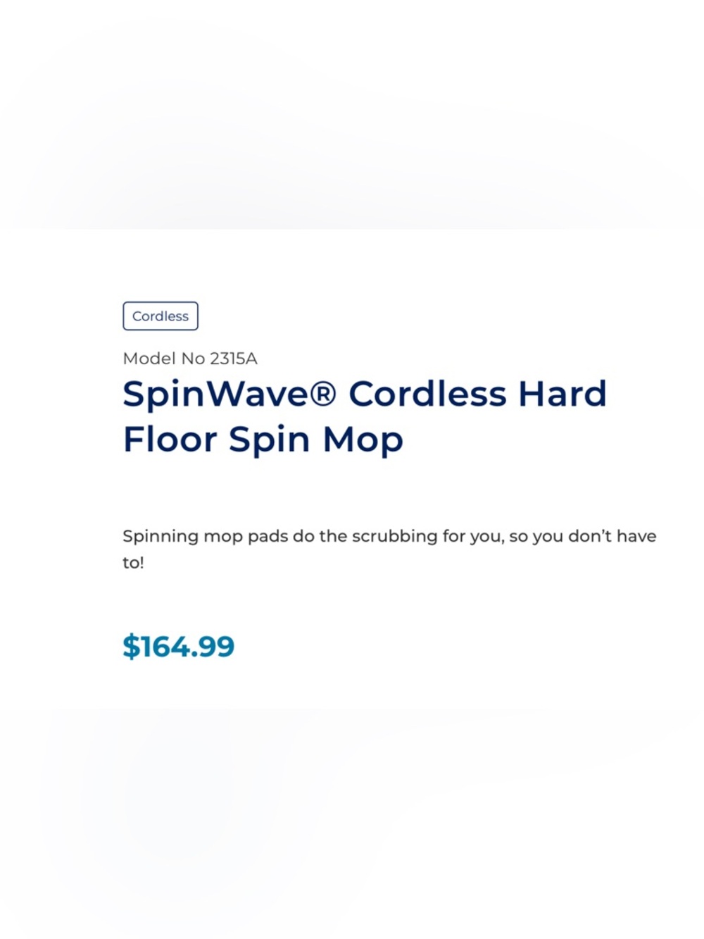NEW IN BOX
Bissell
SpinWave®
CORDLESS HARD FLOOR SPIN MOPP Hard Flooring - Picture 10 of 13